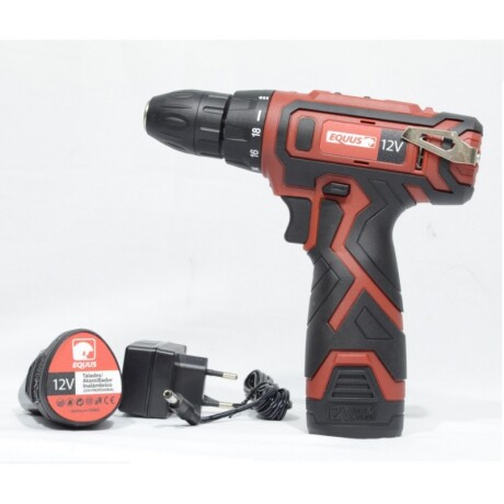 Taladro Atornillador Inalambrico 12V con Maletin y 2 Baterias Litio Equus Taladro Atornillador Inalambrico 12V con Maletin y 2 Baterias Litio Equus