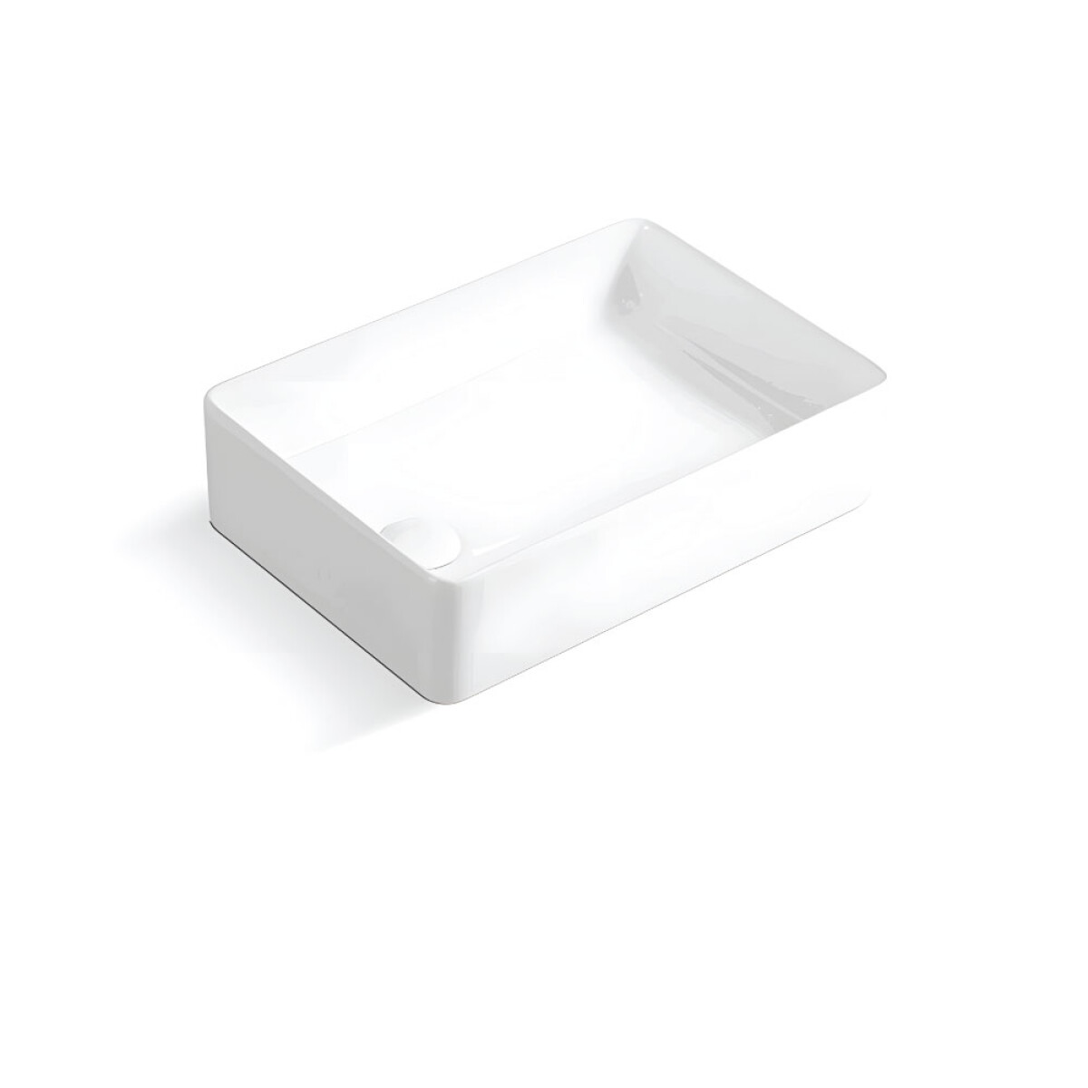Lavatorio de Apoyo Rectangular Blanco Línea Zoe 