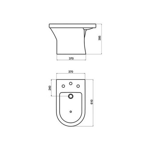 Bidet De 1 Agujero Color Almendra Linea Bari Ferrum 000