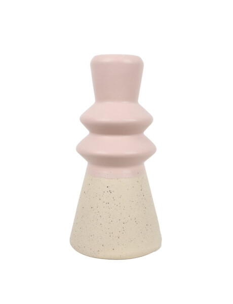 CANDELABRO BOCEL 7x7x14.5CM CERAMICA ROSA CANDELABRO BOCEL 7x7x14.5CM CERAMICA ROSA