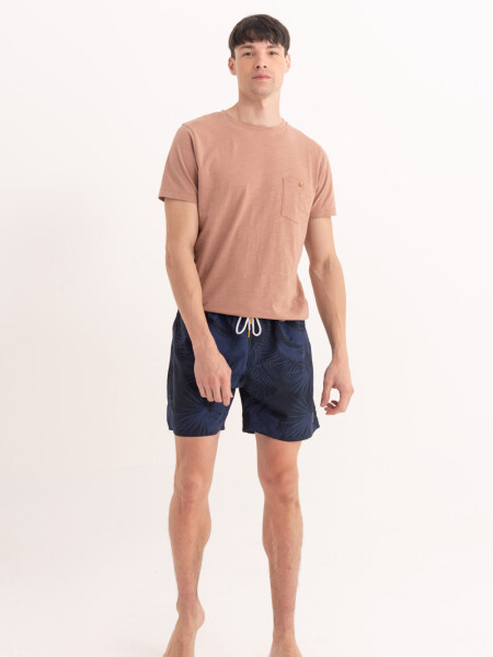 Short de baño estampado Tropical Azul