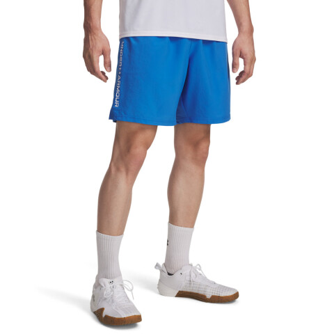 UA Tech Woven Wordmark Short-BLU BLU-402