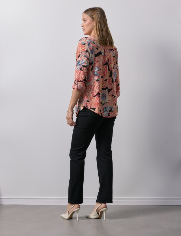 Blusa Printed MULTI/CORAL