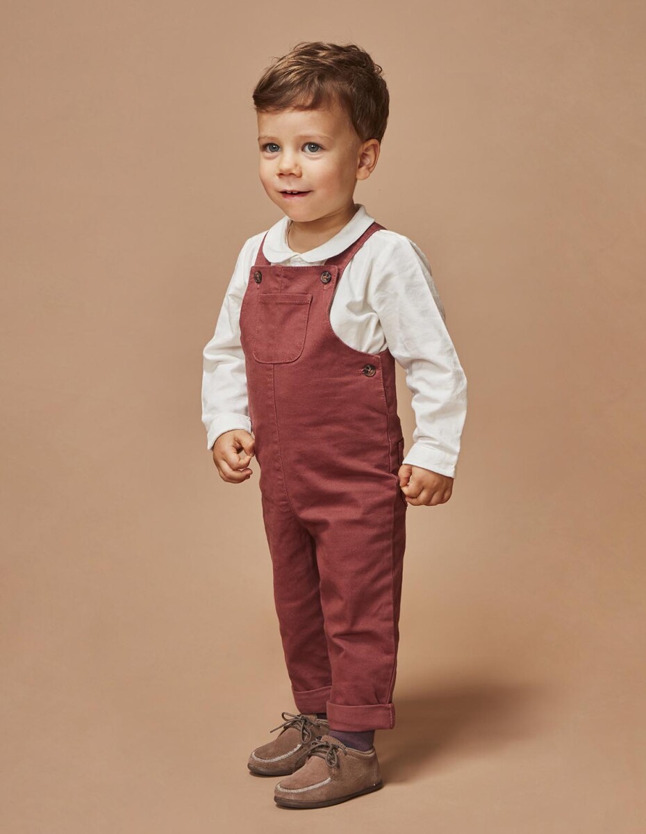 Peto Largo Con Vuelta En Bajo - Bermellon Claro 