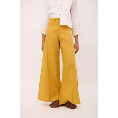 Pantalon Wide Xl Linen Ss26 Pistacho