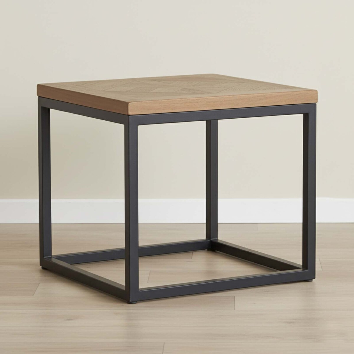 MESA LATERAL/ARRIME - MADERA-Y-METAL NATURAL-BEIGE DOMINIQUE NATURAL 