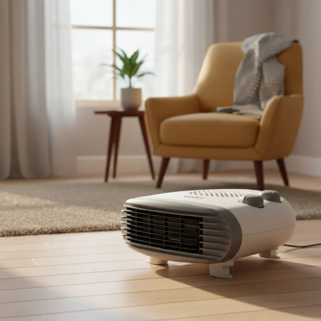 Caloventilador Piso 2 Niveles 2000W c/Termostato Cuori Brace Blanco