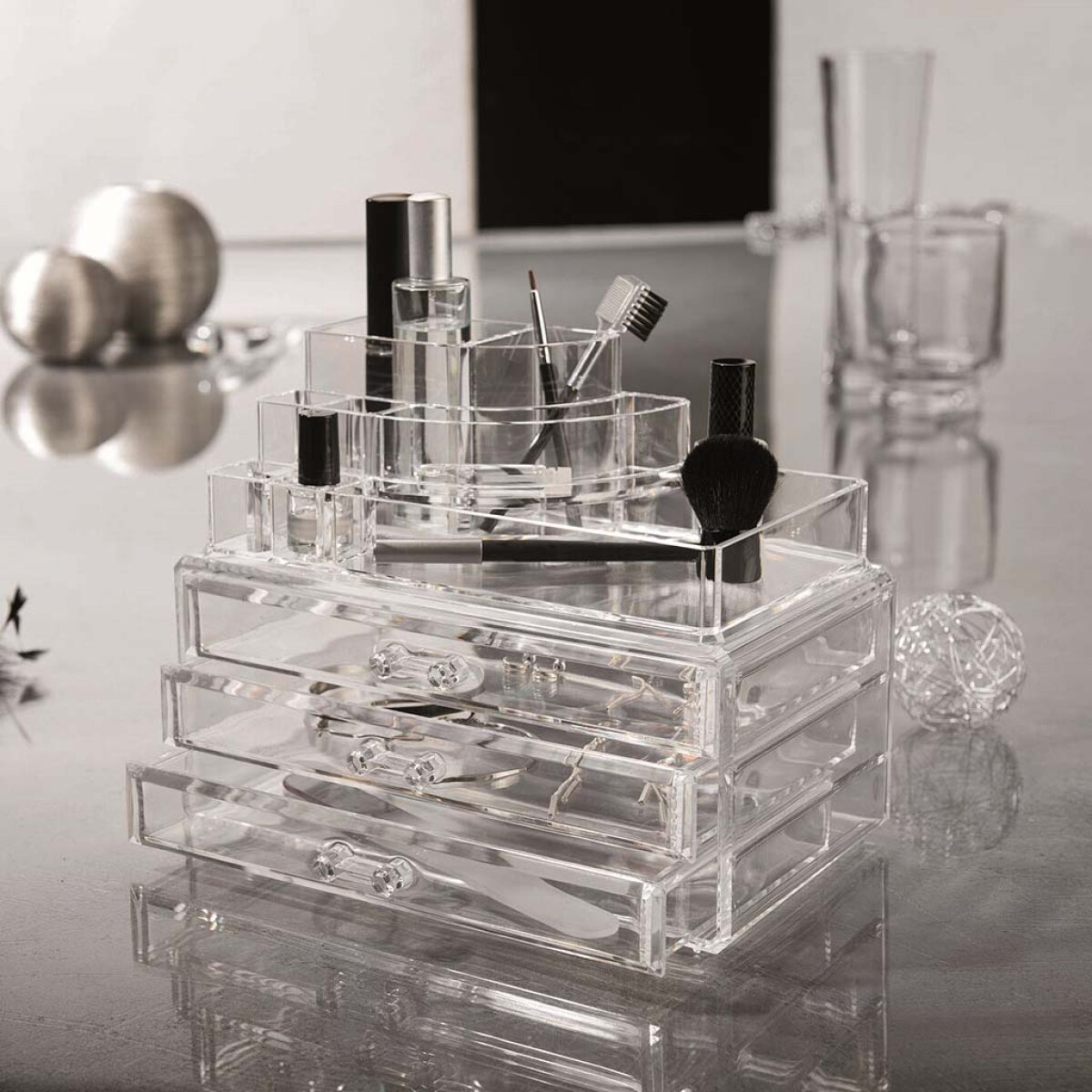 ORGANIZADOR COSMETICOS C/CAJONES 24X15XH18.7CM 