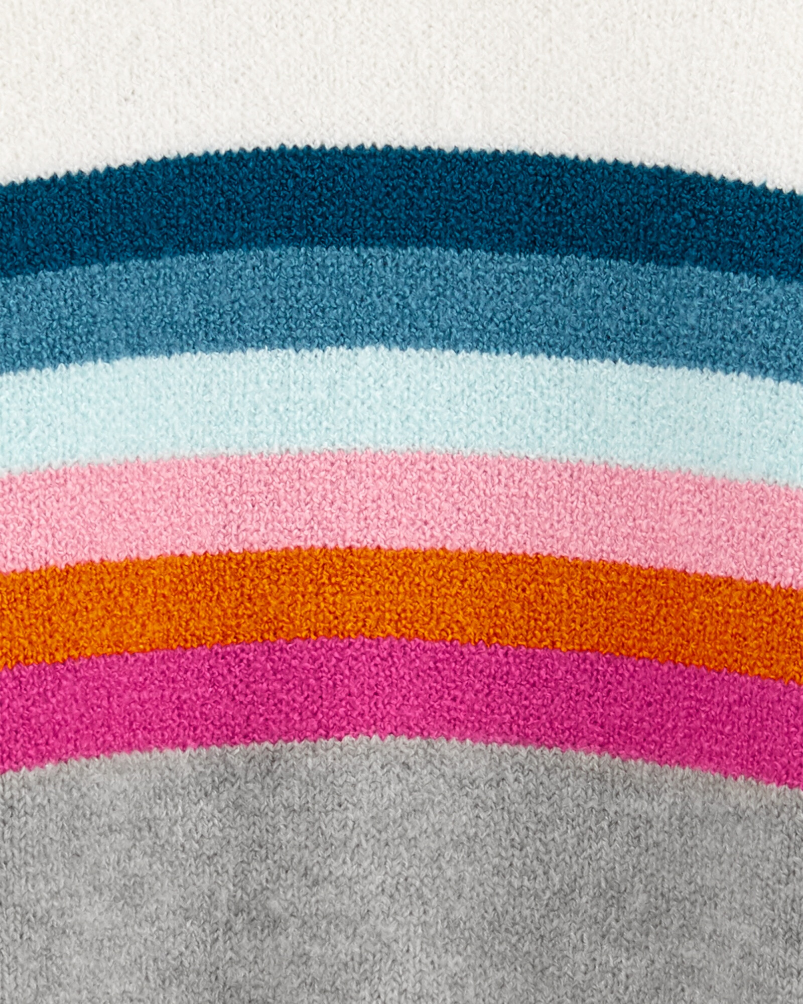 Buzo con cuello alto y diseño a rayas multicolor Sin color