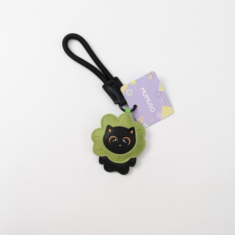 COLGANTE PARA BOLSO DE CUERO (GATO CON FLOR) COLGANTE PARA BOLSO DE CUERO (GATO CON FLOR)