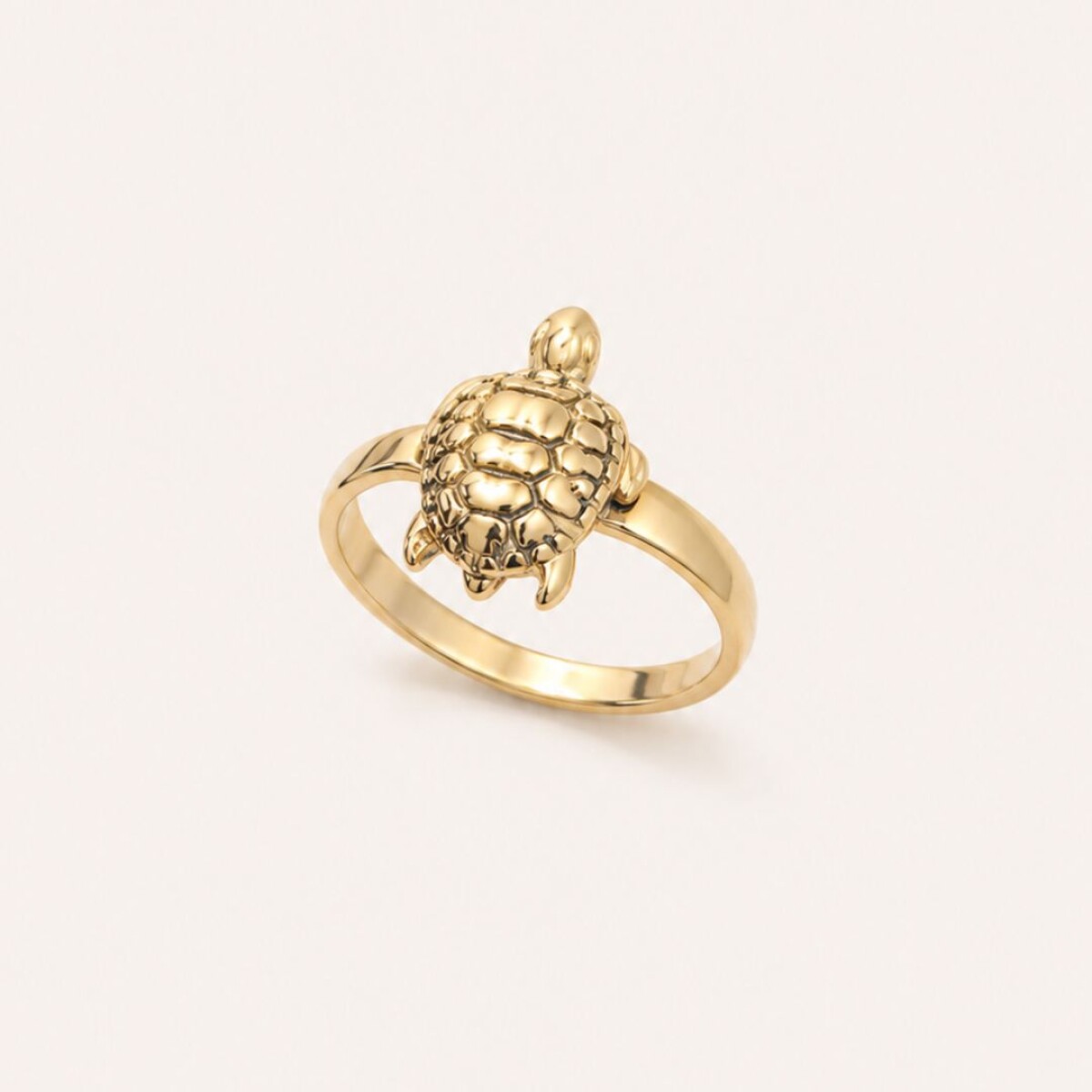 Anillo Tortuga - Plata y Baño 