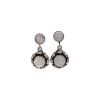 Caravanas Circulos-Plata 925-Piedra Luna-CA3350 Conpiedra