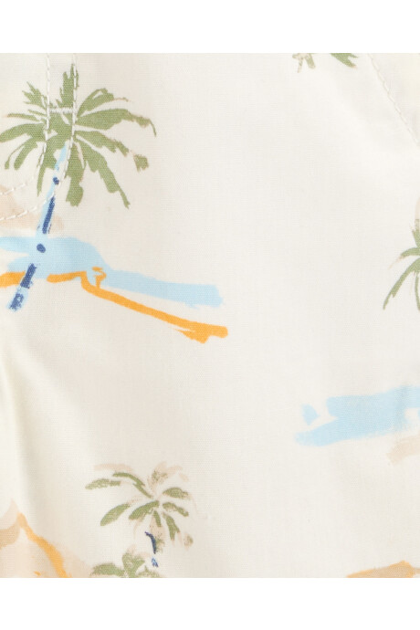 Enterito corto de algodón, diseño tropical Enterito corto de algodón, diseño tropical