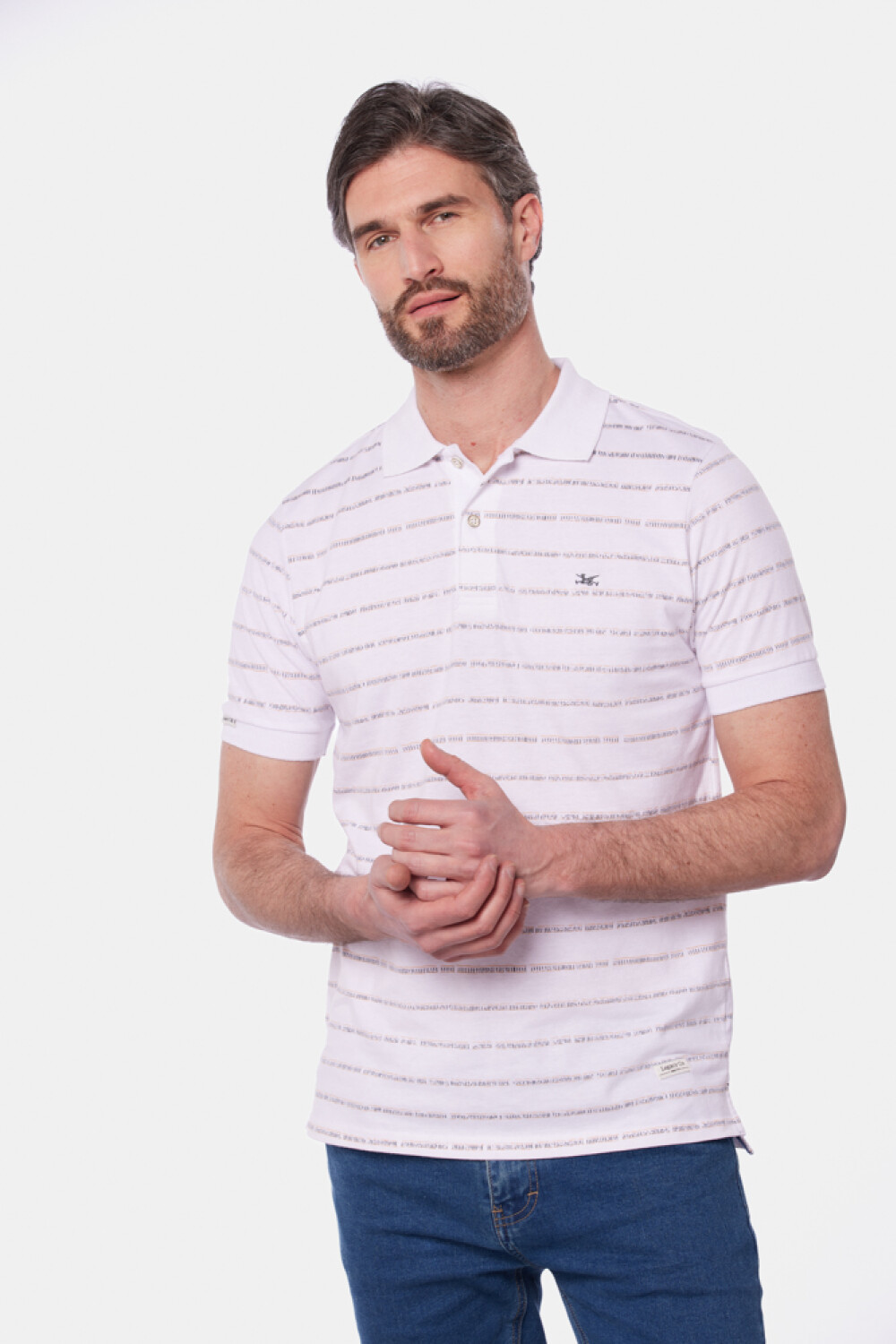 REMERA POLO ESTAMPADA Blanco