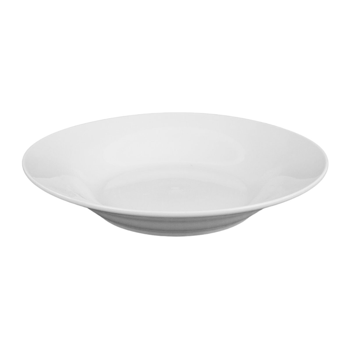Plato hondo de ceramica blanca 