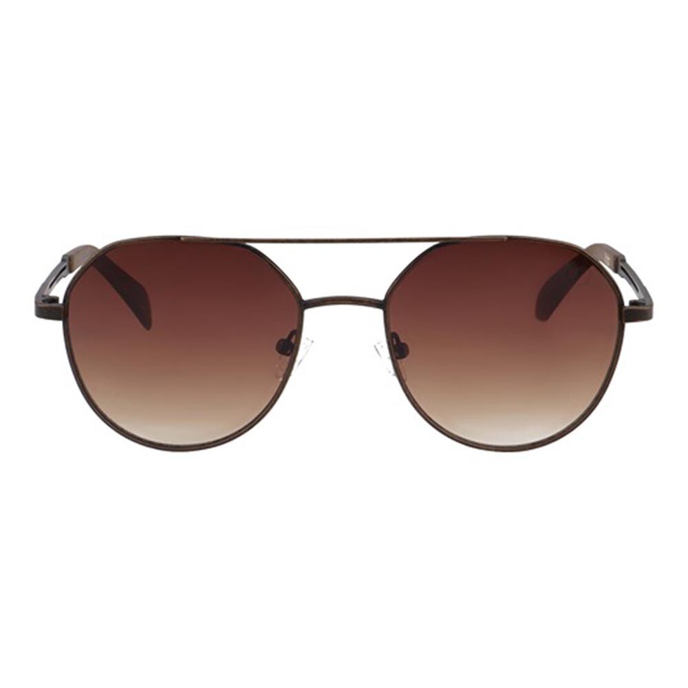 Lentes De Sol Anitta Redondo Gradiente Marón/Dorado