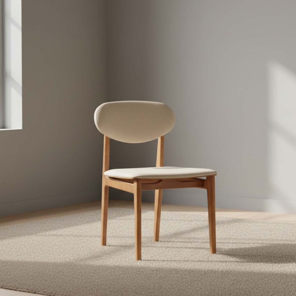 SILLA DE COMEDOR - MADERA-Y-POLIESTER MARRON GIULIA 