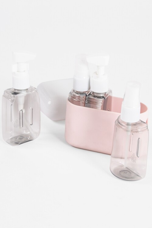 Set de frascos de viaje 4 pcs rosa