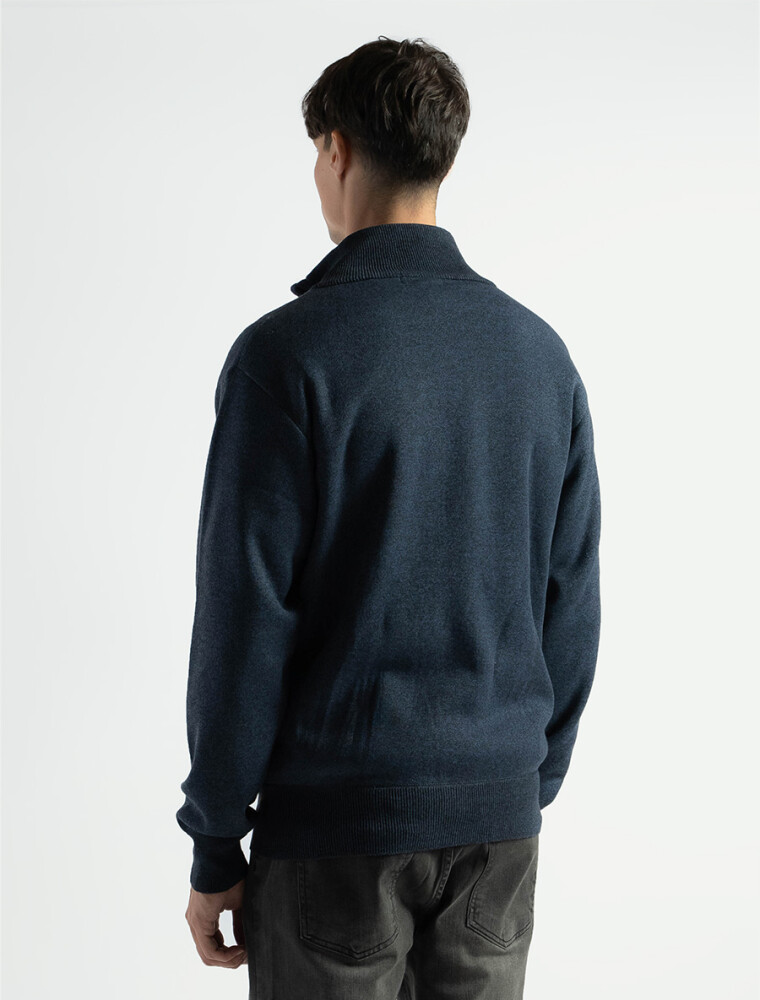 Campera de Punto Lisa Marino