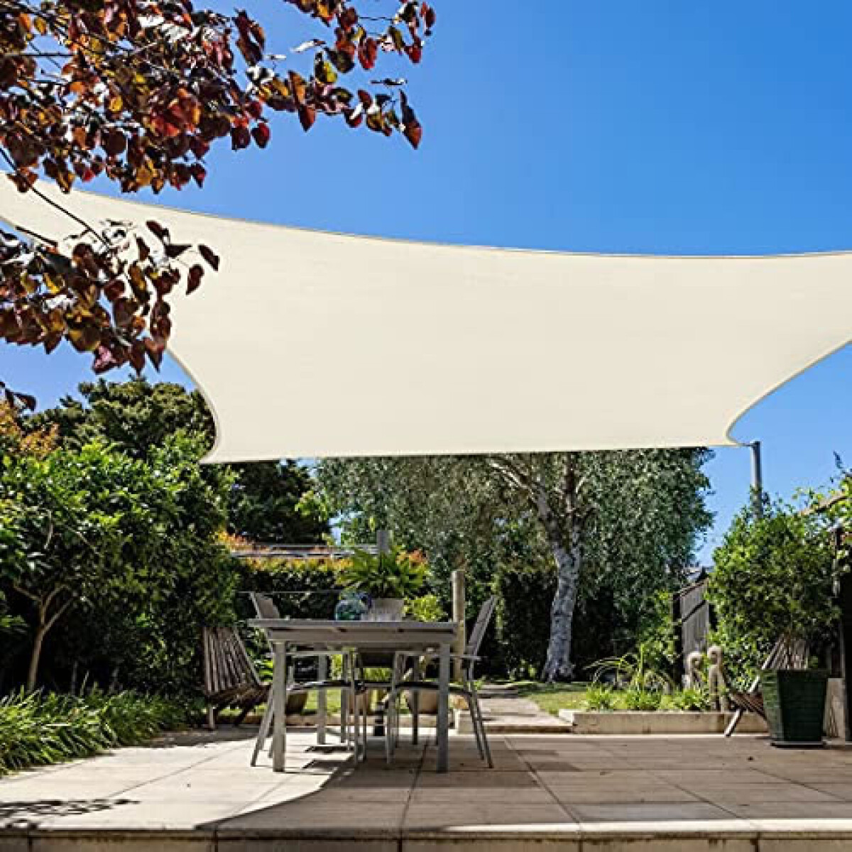 Toldo vela 4x3 metros sombra color CREMA 