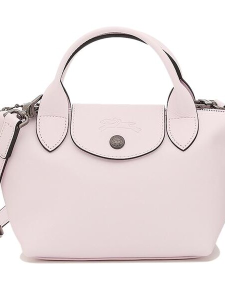 Longchamp -Cartera mini de cuero, Le pliage Xtra Rosado