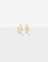 Aros Argollas Cubic zirconia Aros Argolla De La Línea Delicates. - Dorado