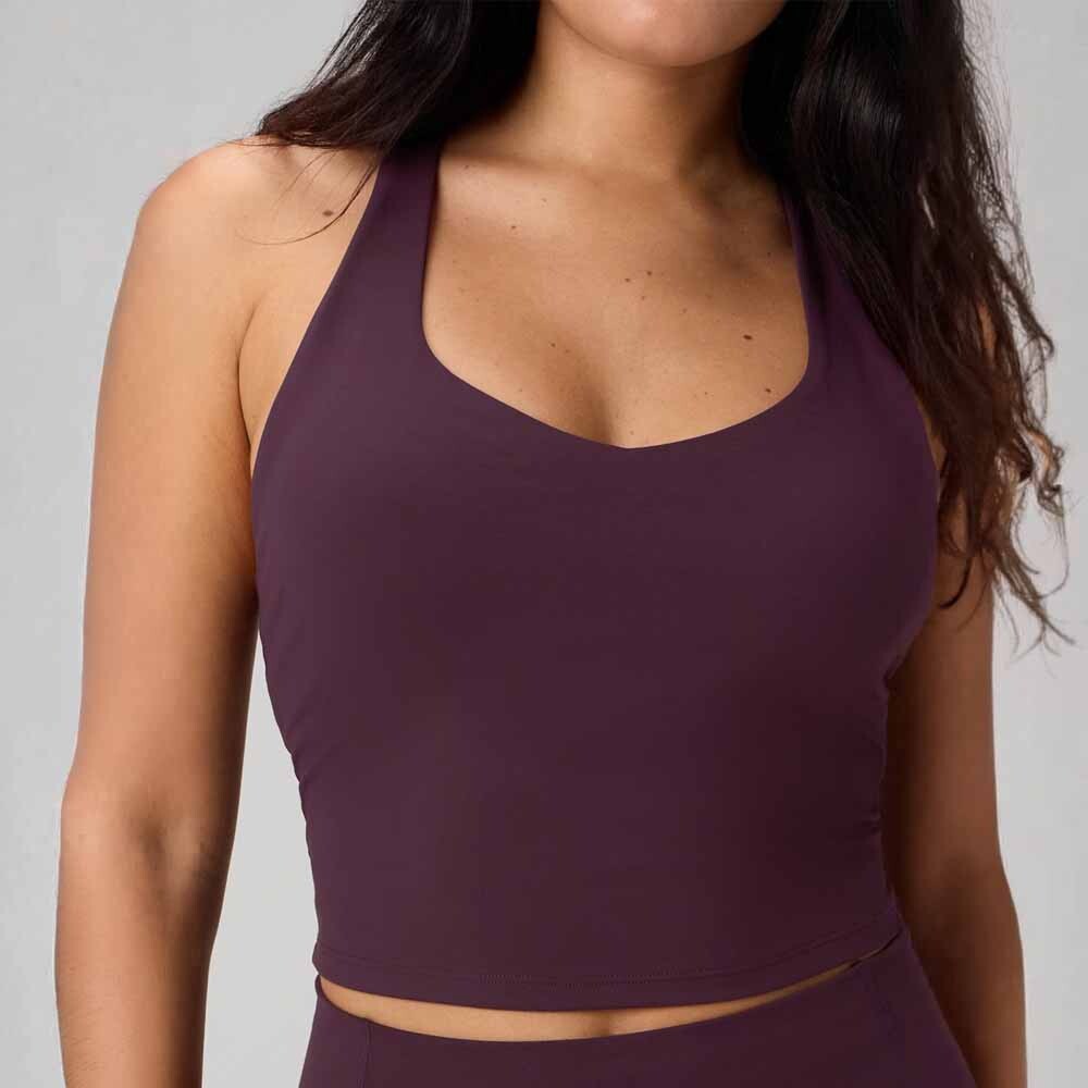 Top Anywhere Cropped Built-In Bra Mujer Oxblood