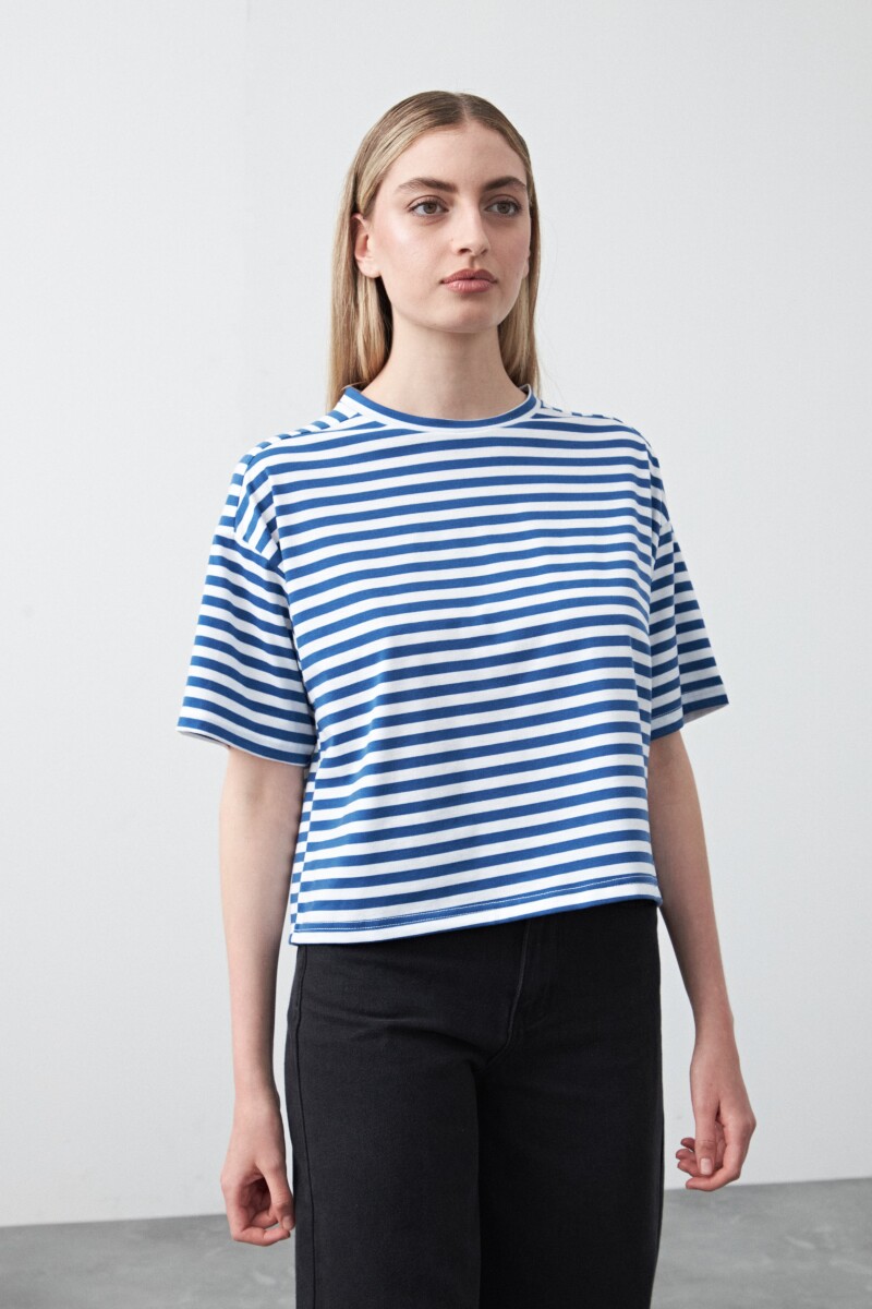 REMERA FUKUSHIMA Blanco/Azul