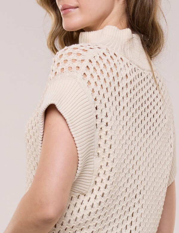 Buzo Algodon Calado BEIGE
