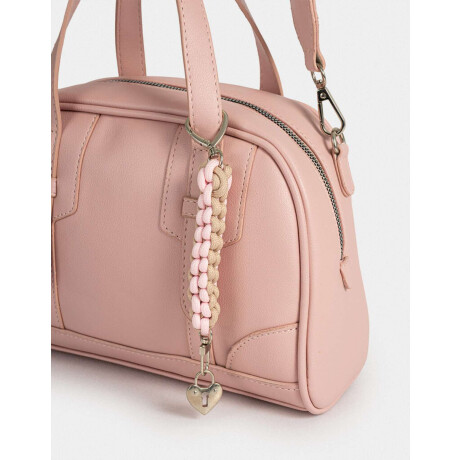 Cartera Bowling Con Charm Rosa Viejo