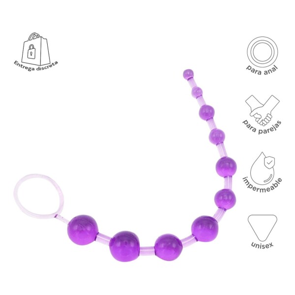 Bolas Chinas Consolador Dildo Anal Dildo Bolitas Flexible Color Variante Violeta transparente