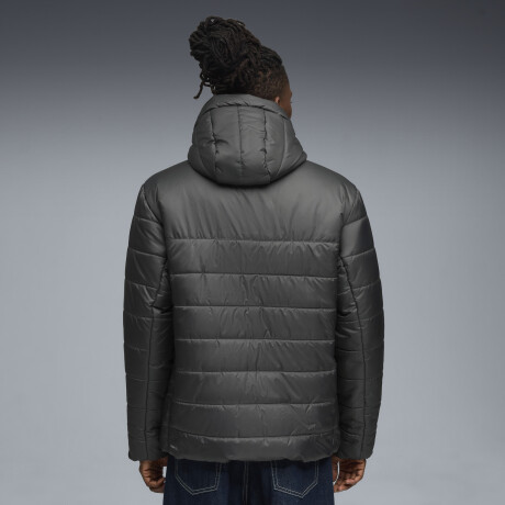 ESS Hood.Padded Jkt.68521144 Gris Oscuro