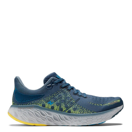 Championes de Hombre New Balance Fresh Foam 1080 V12 Azul Piedra - Amarillo