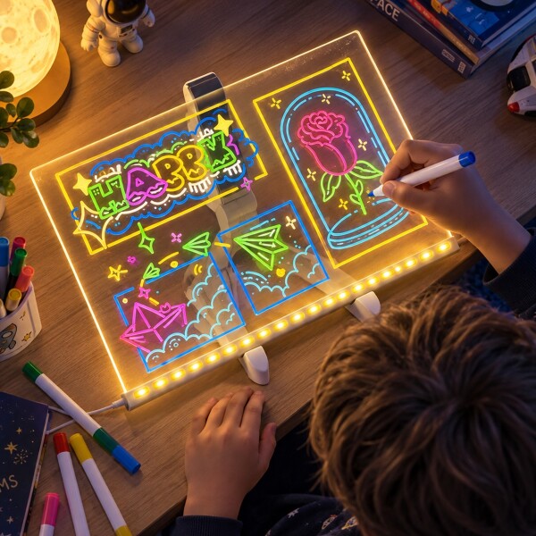 Pizarra Led Magica Para Dibujar Con Luz Infantil Montessori IMBACK Pizarra Led Magica Para Dibujar Con Luz Infantil Montessori IMBACK