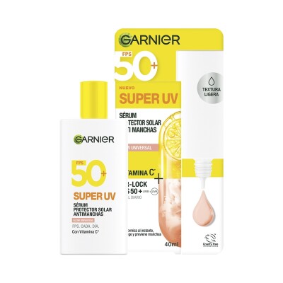Protector Solar Facial Garnier Super Uv Fps 50+ 40 Ml. Protector Solar Facial Garnier Super Uv Fps 50+ 40 Ml.