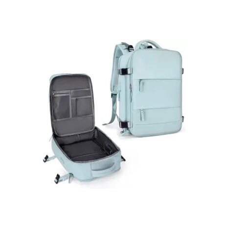 MOCHILA DE VIAJE COLOR CELESTE 43*30*20CM CELESTE