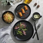 PLATO DE MESA D27CM PRAGA BORDE RECTO NEGRO PLATO DE MESA D27CM PRAGA BORDE RECTO NEGRO