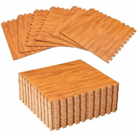 Set X20 Tatami Alfombra Piso Encastre Simil Madera Clara