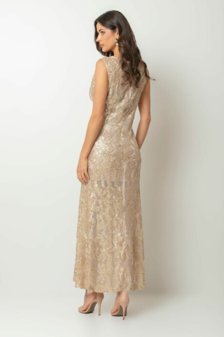 Vestido lentejuelas Berila Dorado