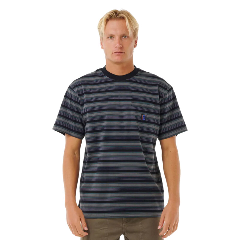 Remera Rip Curl Search Stripe Tee - Negro Remera Rip Curl Search Stripe Tee - Negro