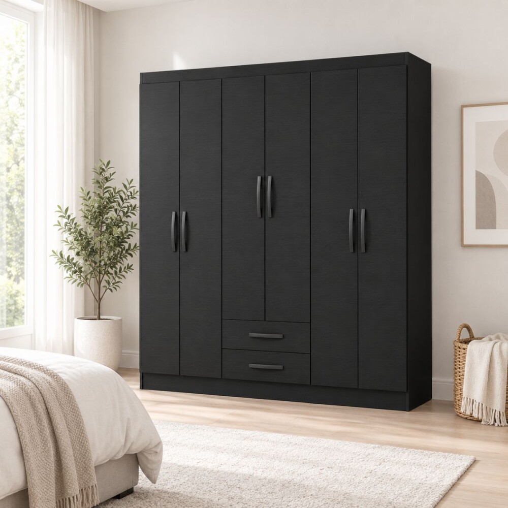ROPERO - 6 PUERTAS PLUS NEGRO