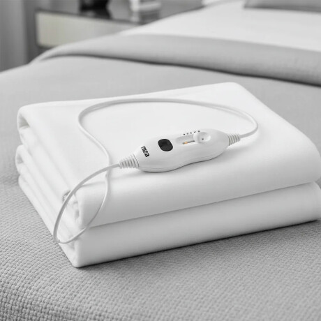 Set X2 Calienta Cama 1 Plaza 150*80 Cm 3 Intensidades Blanco
