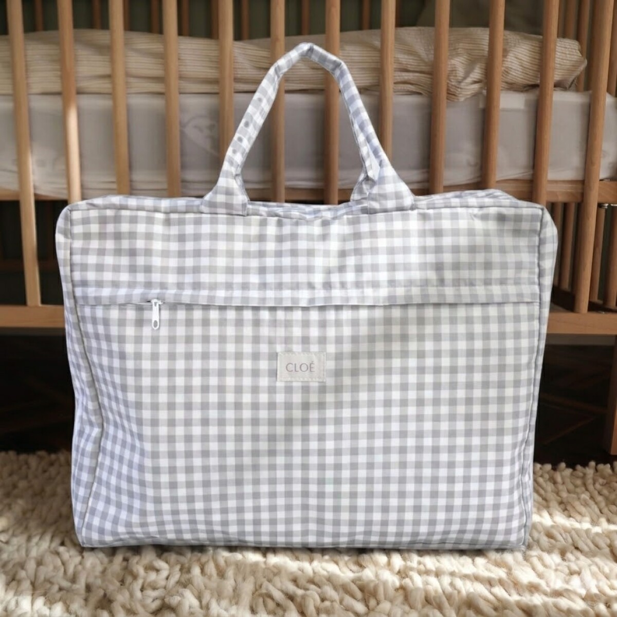 Valija Baby Carry On - Vichy Gris 