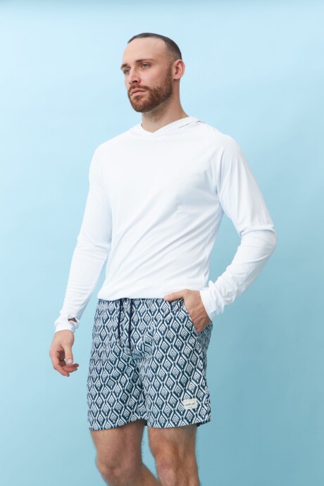 Remera UV con capucha Blanco