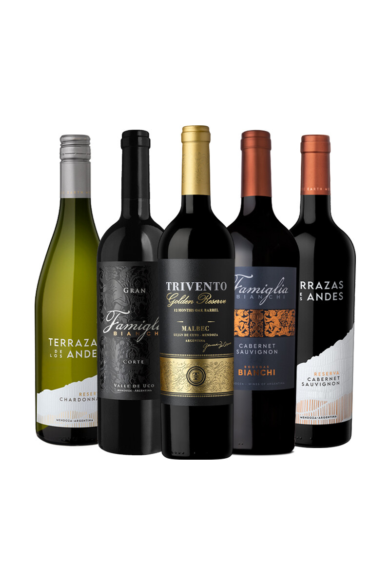 Pack Bacán Selección Top 50 Forbes Mix x5 vinos 