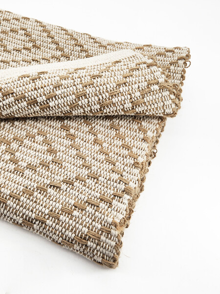 ALFOMBRA ALGODON Y YUTE OFF WHITE