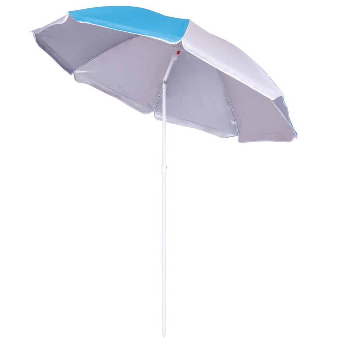 Sombrilla Playa 1,80m FPS 70 Articulable MOR Con Funda Acero - Blanco/celeste 