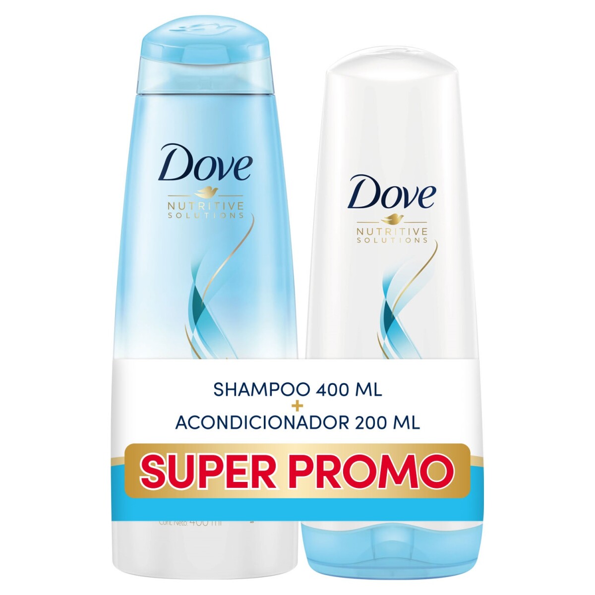 Pack Shampoo Y Acondicionador Dove Hidratación Intensa 400 ml + 200 ml 