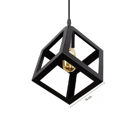 ACDIC Lámpara Colgante Cube Negro