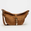 Bolso Bambu en cuero gamuza Cuoio